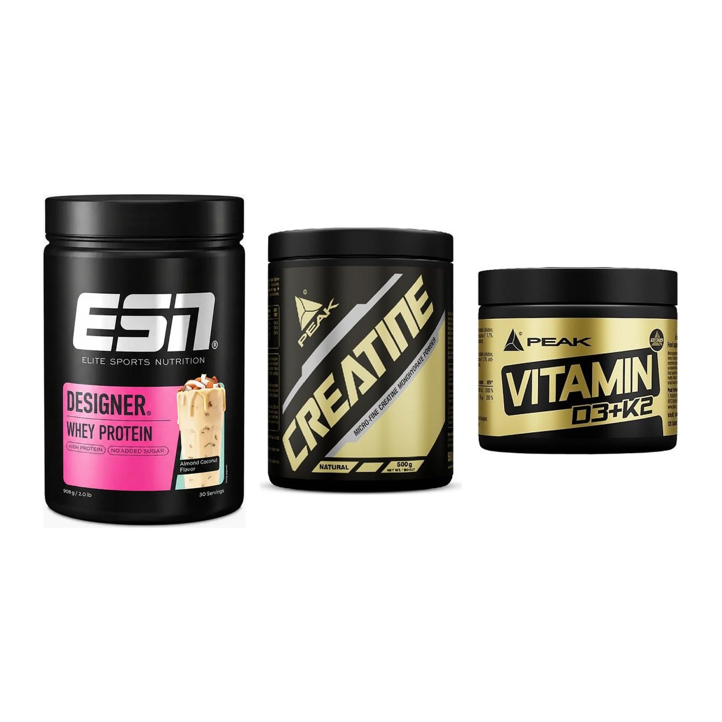 Einsteiger-Set: ESN Designer + Peak Creatin + Peak Vitamin – alle enthaltenen Artikel