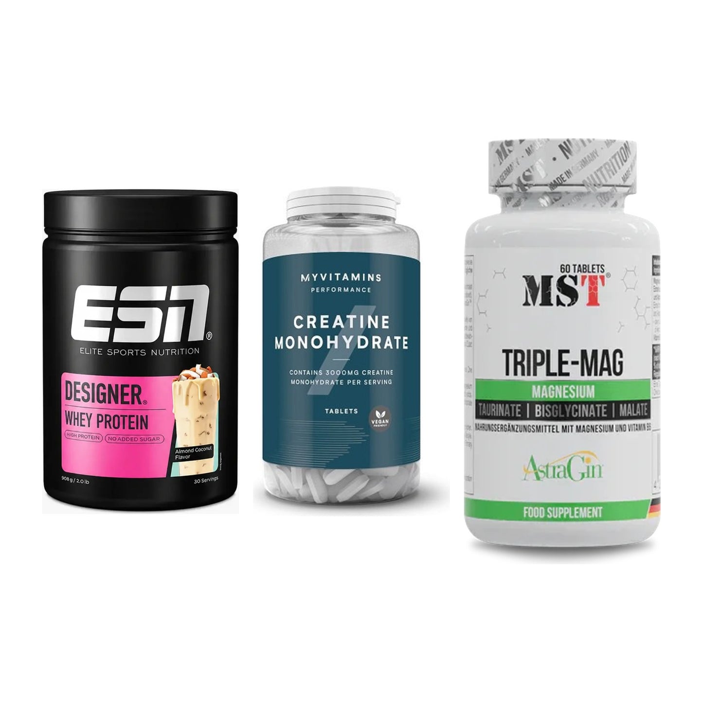 Einsteiger-Set: ESN Designer + MyProtein + MST Tripple Mag – alle enthaltenen Artikel