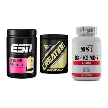 Einsteiger-Set: ESN Designer + Peak Creatin + MST Vitamin D3 – alle enthaltenen Artikel