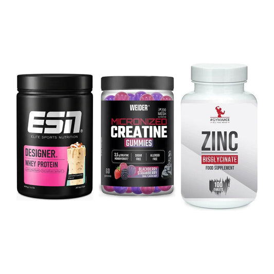 Einsteiger-Set: ESN Designer + Weider Micronize + #GYMJUICE ZINC – alle enthaltenen Artikel