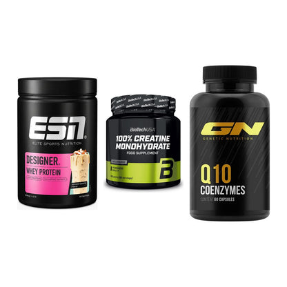 Einsteiger-Set: ESN Designer + BioTech Creatine + GN Q10 Health – alle enthaltenen Artikel