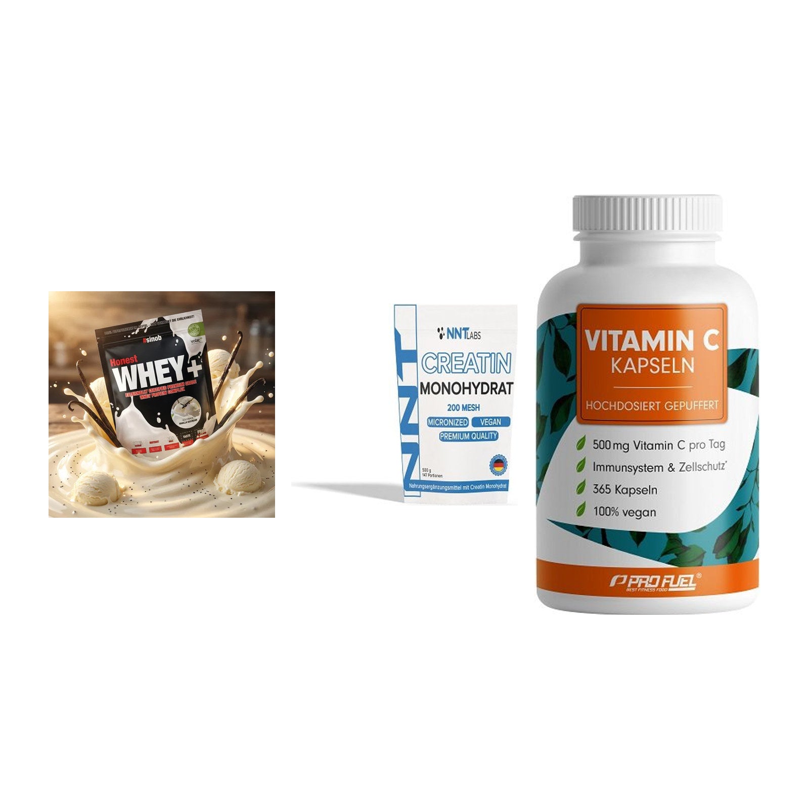 Einsteiger-Set: Sinob Honest + NNT Creatin + ProFuel Vitamin – alle enthaltenen Artikel