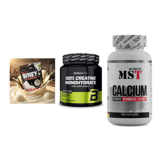 Einsteiger-Set: Sinob Honest + BioTech Creatine + MST Calcium – alle enthaltenen Artikel