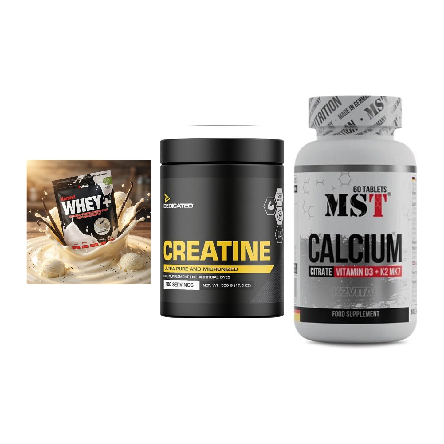 Einsteiger-Set: Sinob Honest + Dedicated + MST Calcium – alle enthaltenen Artikel