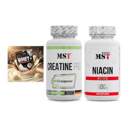 Einsteiger-Set: Sinob Honest + MST Creatine Pro + MST Niacin – alle enthaltenen Artikel