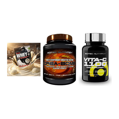 Einsteiger-Set: Sinob Honest + Scitec Crea-Bomb + Scitec Vitamin C – alle enthaltenen Artikel