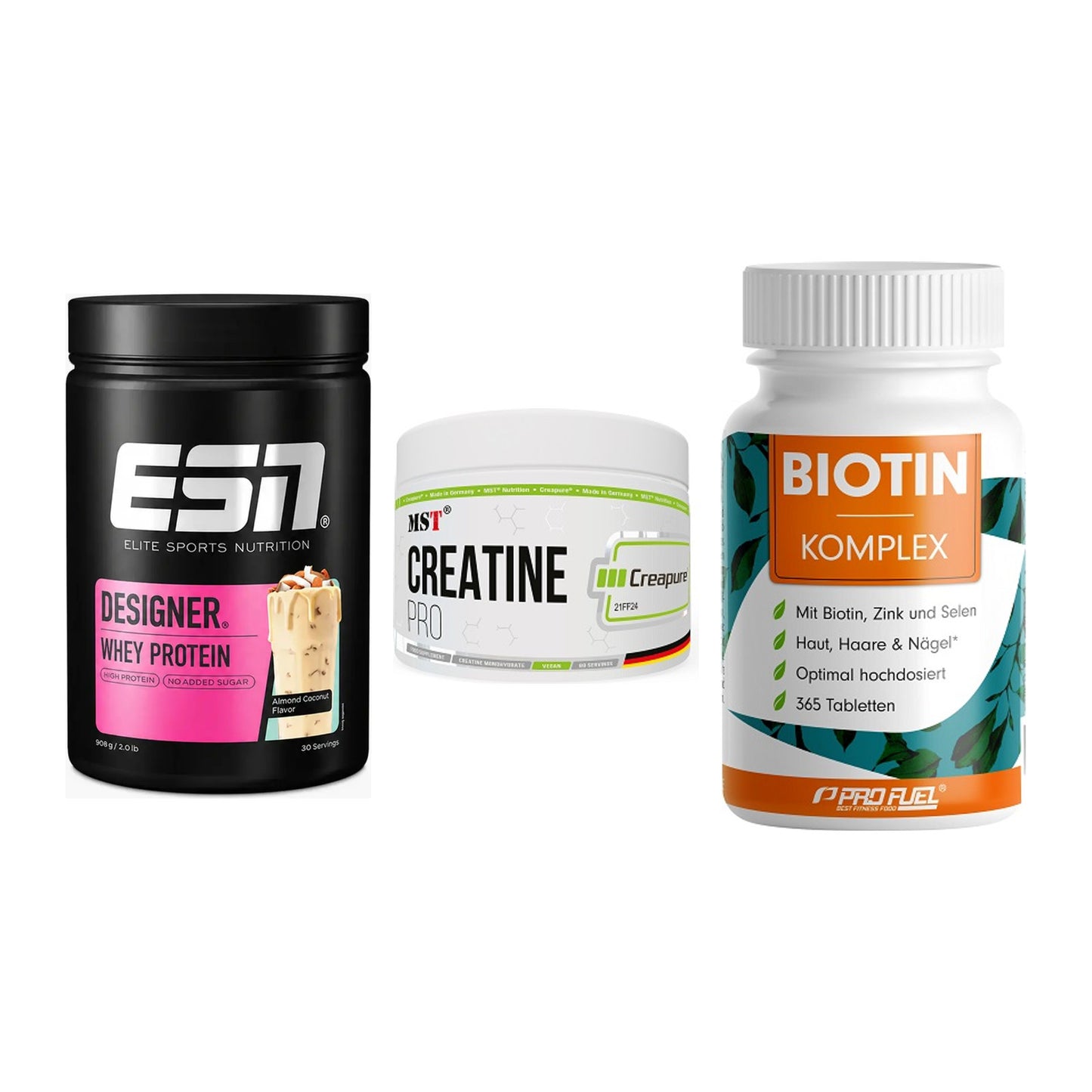 Einsteiger-Set: ESN Designer + MST Creatin Pro + ProFuel BIOTIN – alle enthaltenen Artikel