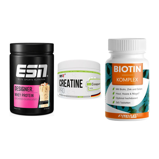 Einsteiger-Set: ESN Designer + MST Creatin Pro + ProFuel BIOTIN – alle enthaltenen Artikel