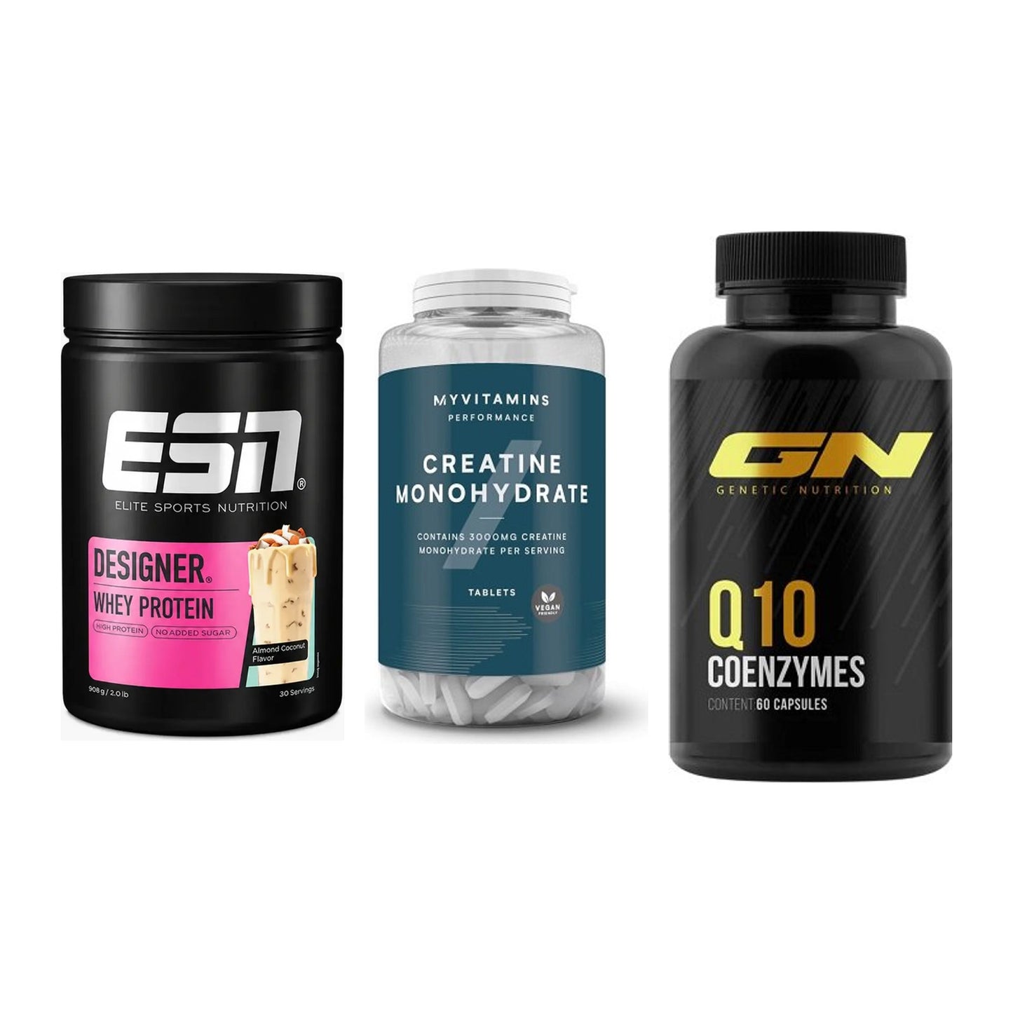 Einsteiger-Set: ESN Designer + MyProtein + GN Q10 Health – alle enthaltenen Artikel