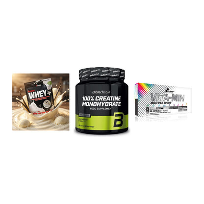 Einsteiger-Set: Sinob Honest + BioTech Creatine + Olimp Vita-Min – alle enthaltenen Artikel