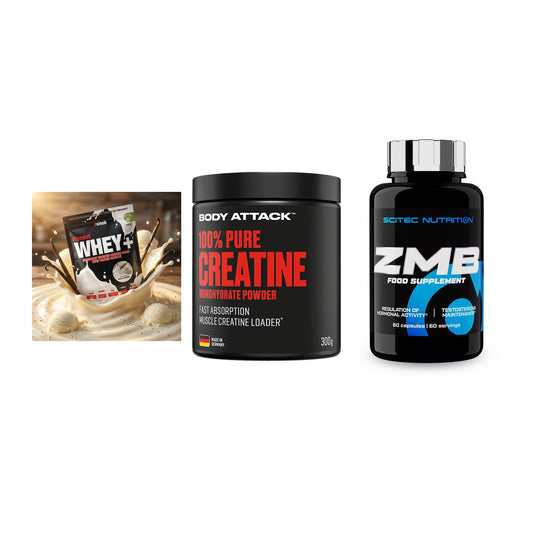 Einsteiger-Set: Sinob Honest + Body Attack 100% + Scitec ZMB – alle enthaltenen Artikel