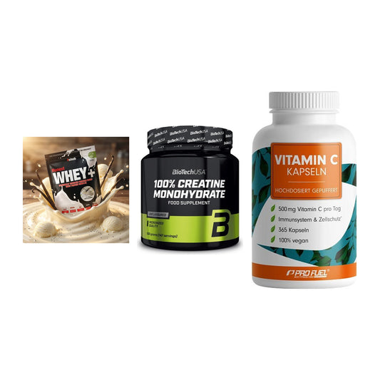 Einsteiger-Set: Sinob Honest + BioTech Creatine + ProFuel Vitamin – alle enthaltenen Artikel