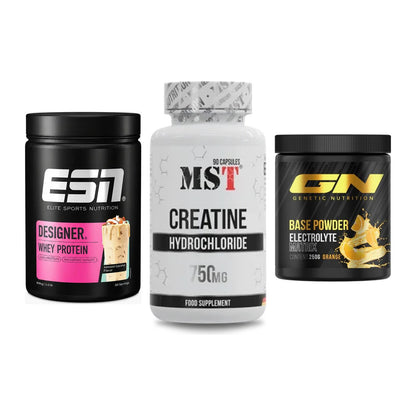Einsteiger-Set: ESN Designer Whey + MST Creatin HCL + GN Base Powder – alle enthaltenen Artikel