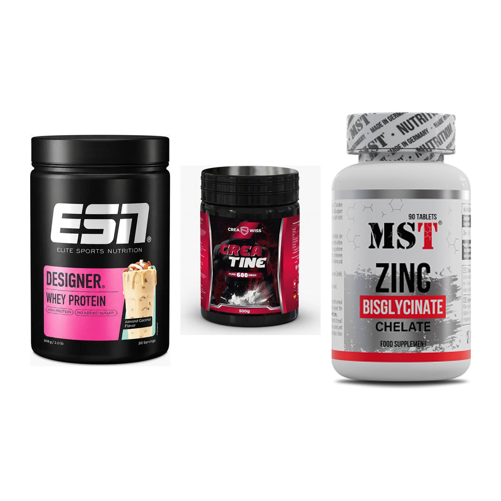 Einsteiger-Set: ESN Designer + CREASWISS + MST Zinc Chelate – alle enthaltenen Artikel