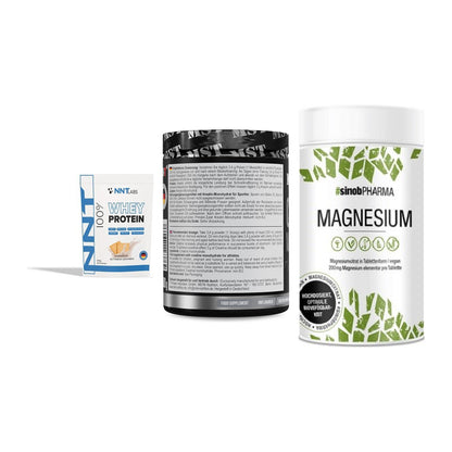 Einsteiger-Set: NNT Whey + MST Creatin + Sinob Magnesium – alle enthaltenen Artikel