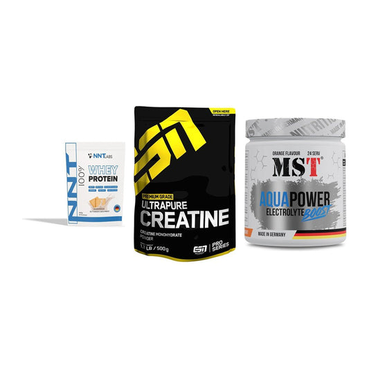 Einsteiger-Set: NNT Whey + ESN Ultrapure + MST Aqua Power – alle enthaltenen Artikel