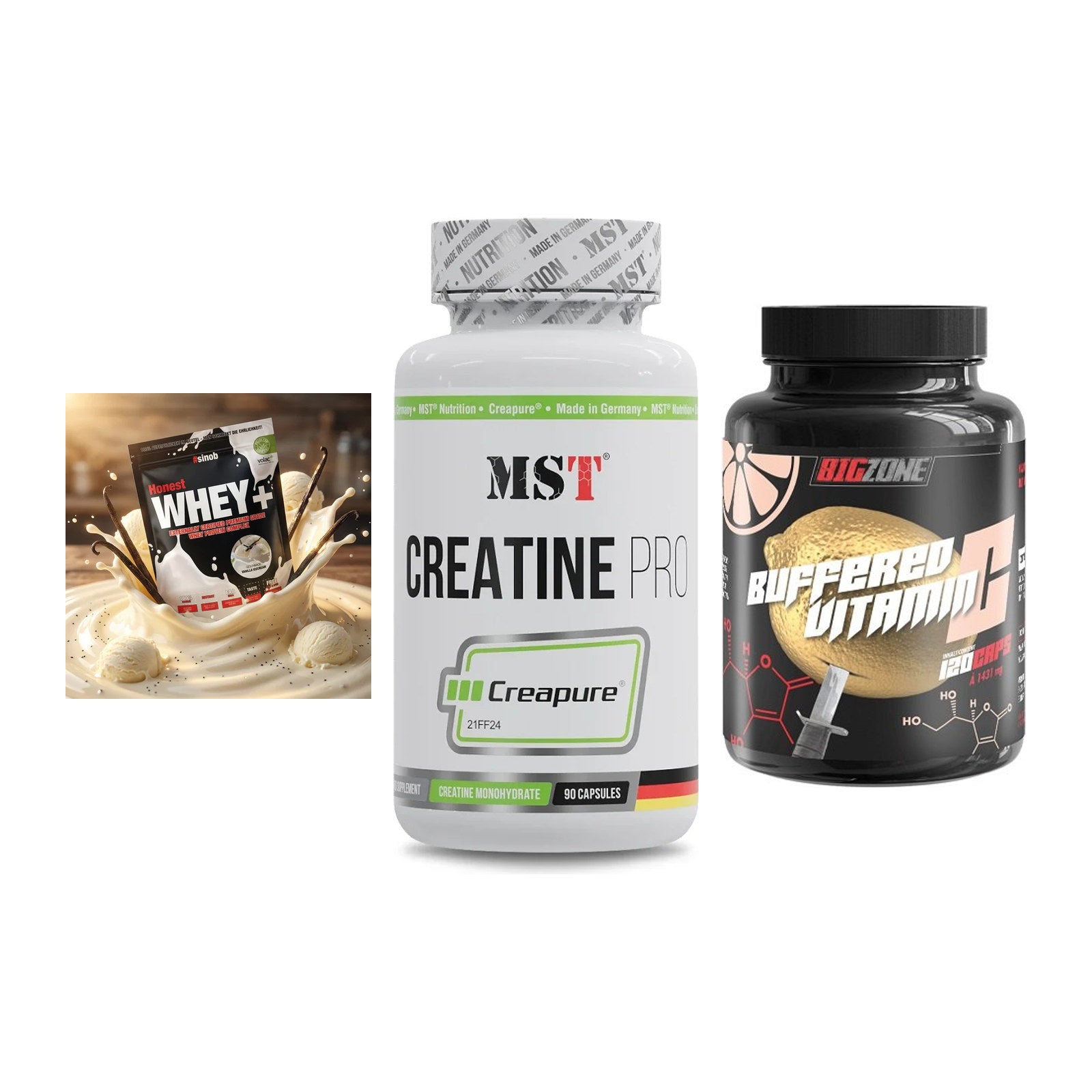 Einsteiger-Set: Sinob Honest + MST Creatine Pro + Big Zone Buffere – alle enthaltenen Artikel