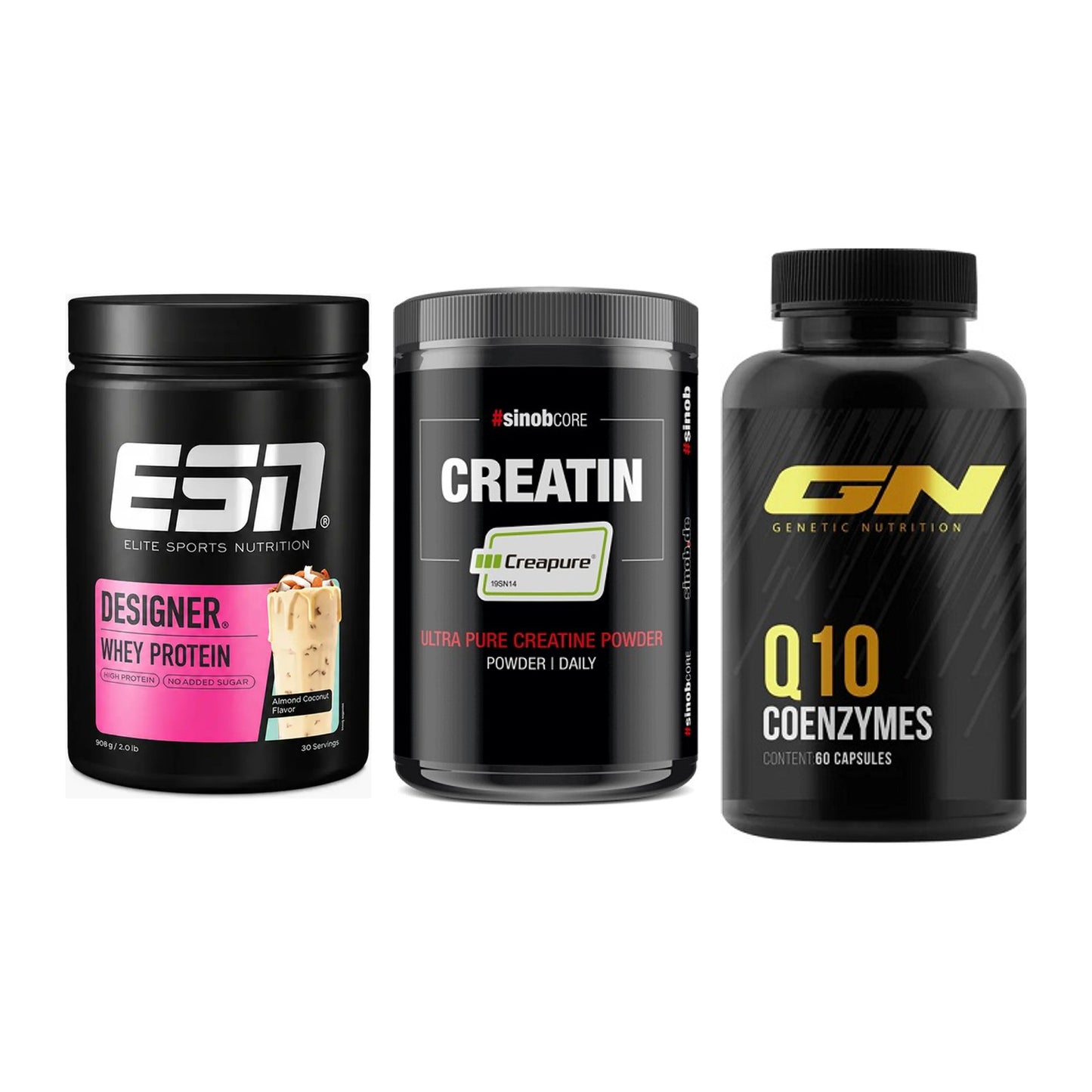 Einsteiger-Set: ESN Designer + Sinob Creatin + GN Q10 Health – alle enthaltenen Artikel