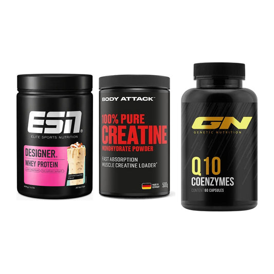 Einsteiger-Set: ESN Designer + Body Attack 100% + GN Q10 Health – alle enthaltenen Artikel