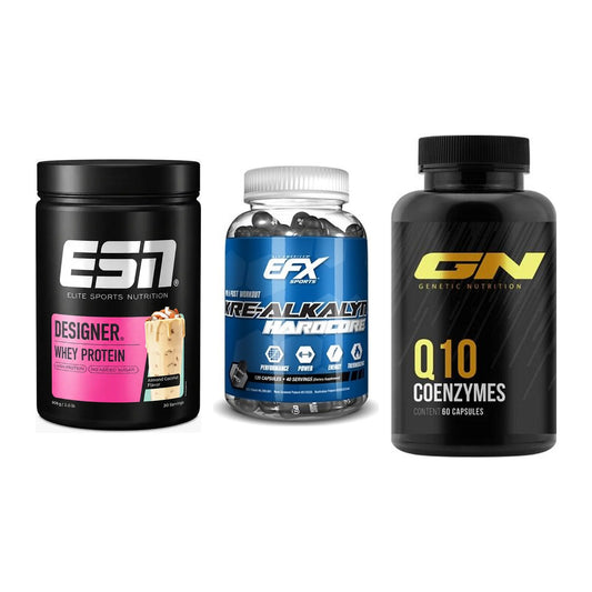 Einsteiger-Set: ESN Designer + EFX Kre-Alkalyn + GN Q10 Health – alle enthaltenen Artikel