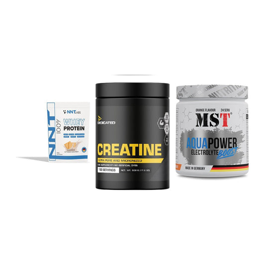 Einsteiger-Set: NNT Whey + Dedicated + MST Aqua Power – alle enthaltenen Artikel