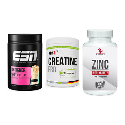 Einsteiger-Set: ESN Designer + MST Creatin Pro + #GYMJUICE ZINC – alle enthaltenen Artikel