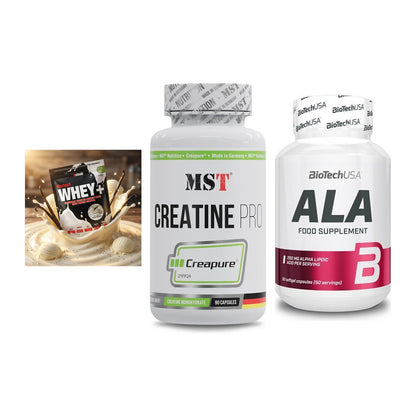 Einsteiger-Set: Sinob Honest + MST Creatine Pro + BioTech ALA – alle enthaltenen Artikel