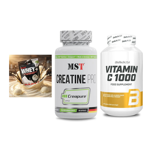 Einsteiger-Set: Sinob Honest + MST Creatine Pro + BioTech Vitamin – alle enthaltenen Artikel