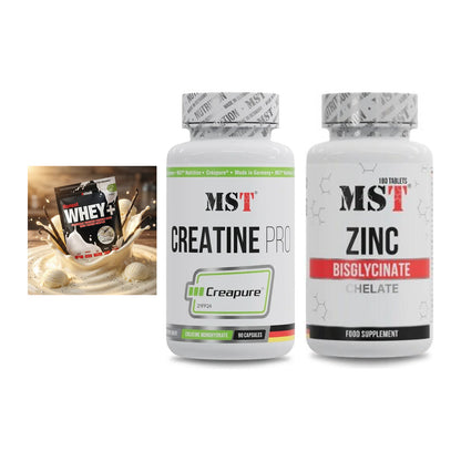 Einsteiger-Set: Sinob Honest + MST Creatine Pro + MST Zinc Chelate – alle enthaltenen Artikel