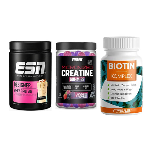 Einsteiger-Set: ESN Designer + Weider Micronize + ProFuel BIOTIN – alle enthaltenen Artikel