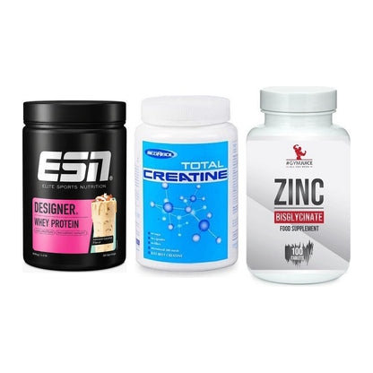 Einsteiger-Set: ESN Designer + Megabol Total + #GYMJUICE ZINC – alle enthaltenen Artikel