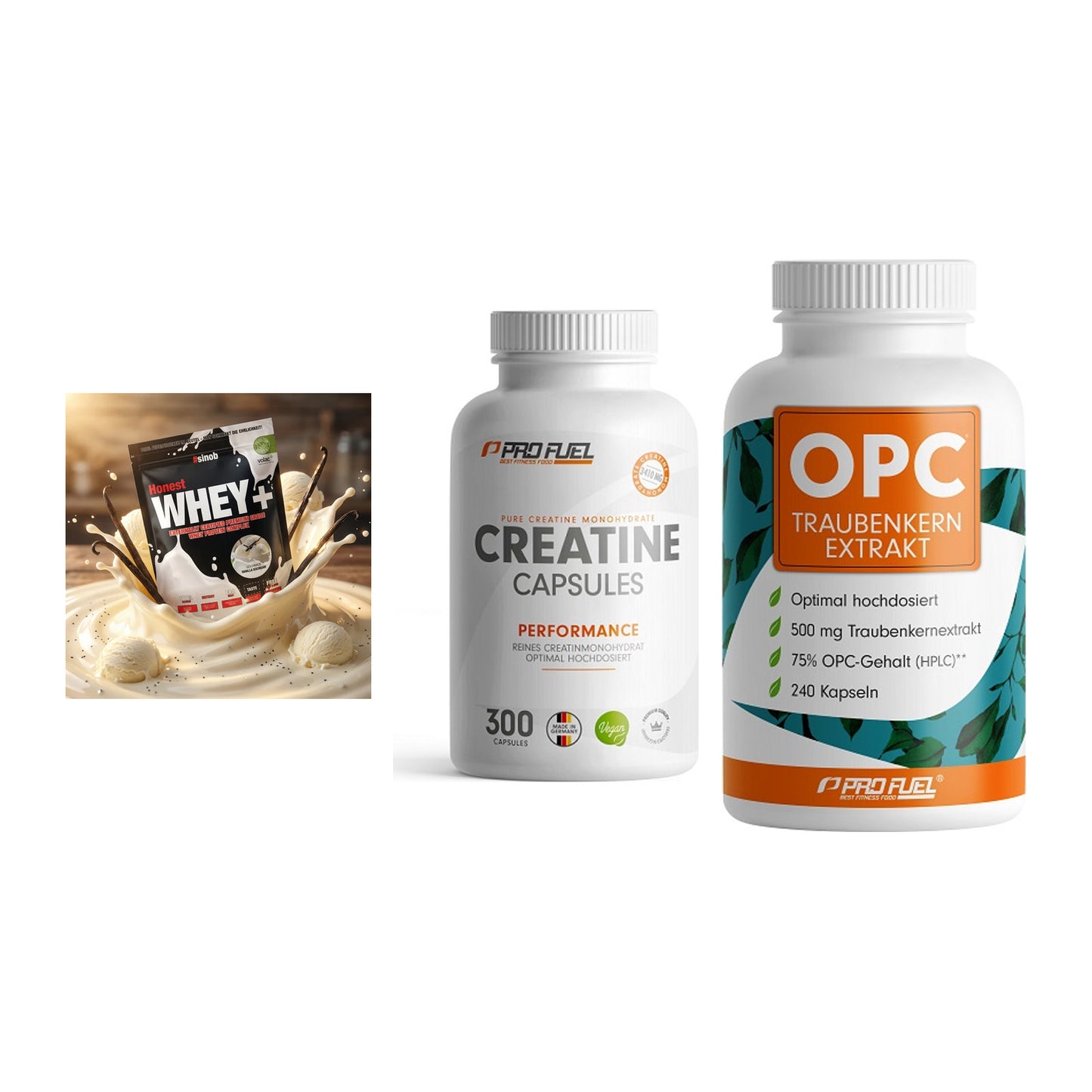 Einsteiger-Set: Sinob Honest + ProFuel Creatine + ProFuel OPC – alle enthaltenen Artikel