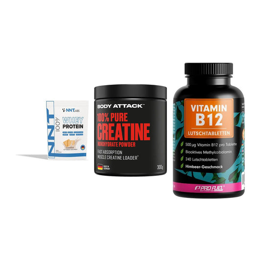 Einsteiger-Set: NNT Whey + Body Attack 100% + ProFuel Vitamin – alle enthaltenen Artikel