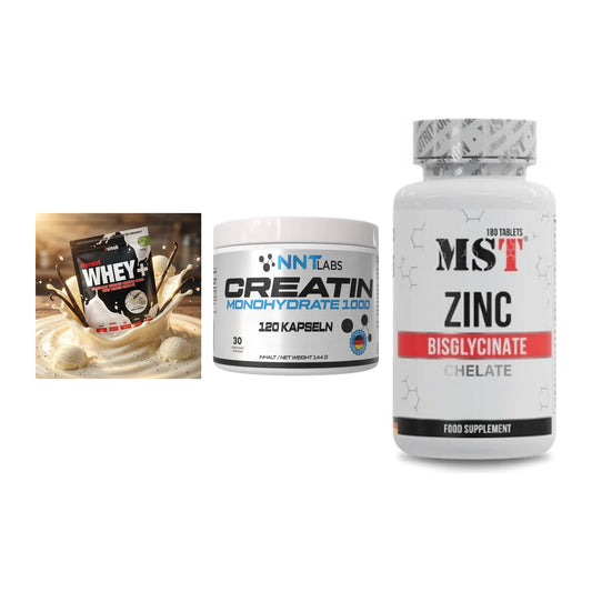 Einsteiger-Set: Sinob Honest + NNT Creatin 1000 + MST Zinc Chelate – alle enthaltenen Artikel