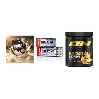 Einsteiger-Set: Sinob Honest + Nutrend Creatine + GN Base Powder – alle enthaltenen Artikel