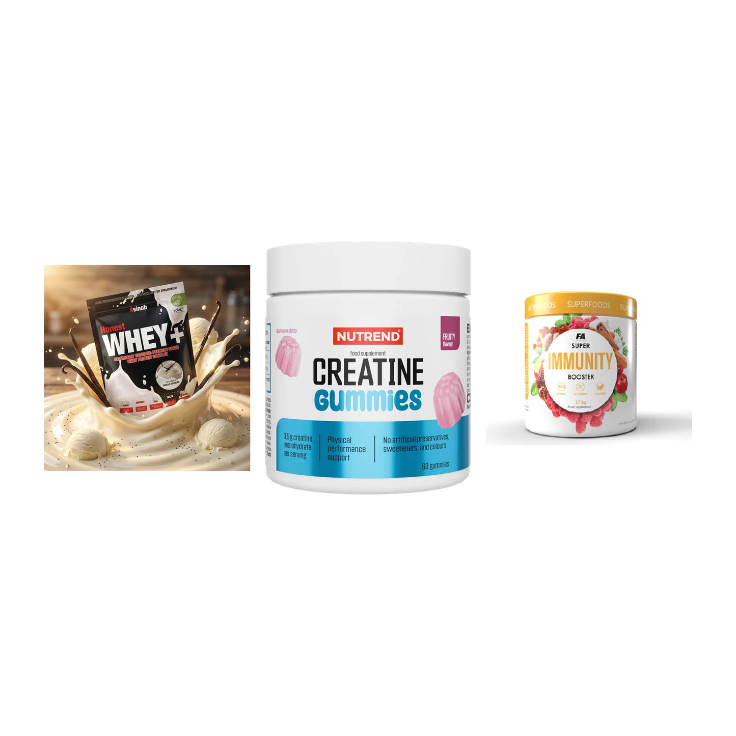 Einsteiger-Set: Sinob Honest + Nutrend Creatine + FA Nutrition – alle enthaltenen Artikel