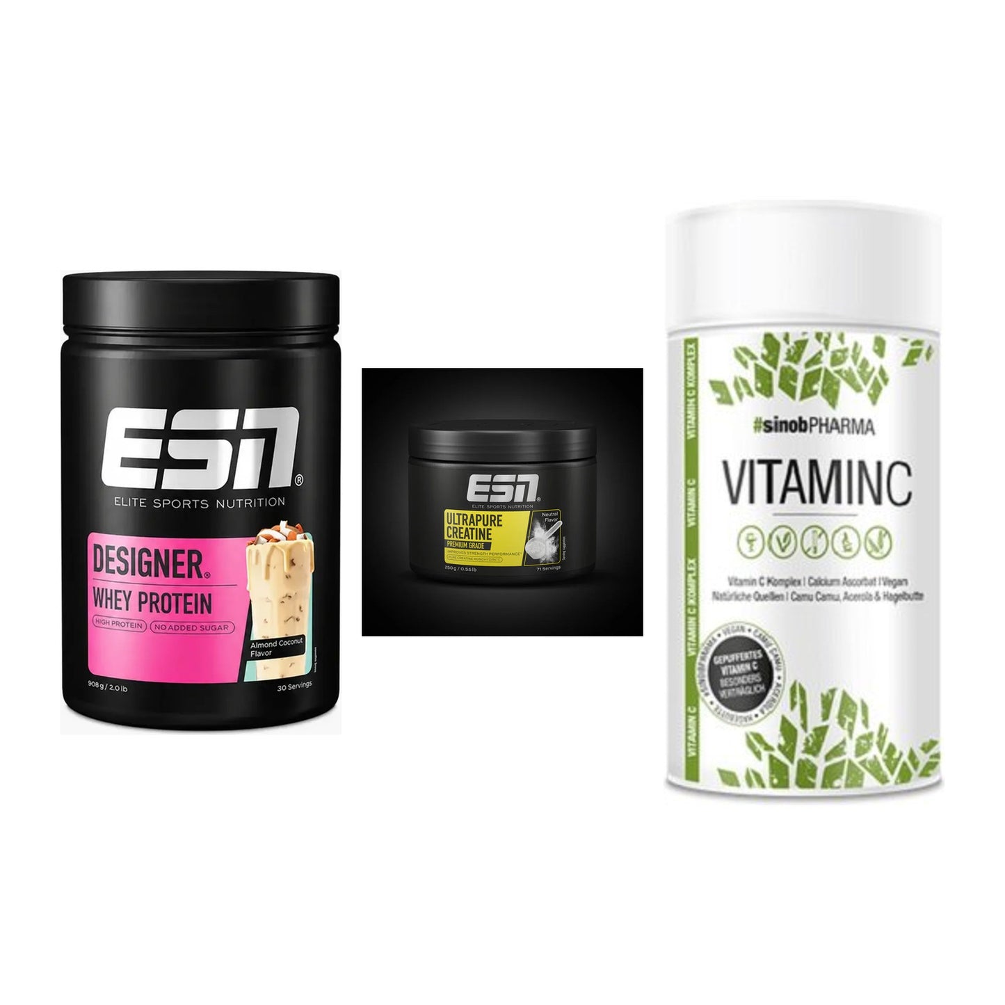 Einsteiger-Set: ESN Designer + ESN Ultrapure + Sinob Vitamin C – alle enthaltenen Artikel