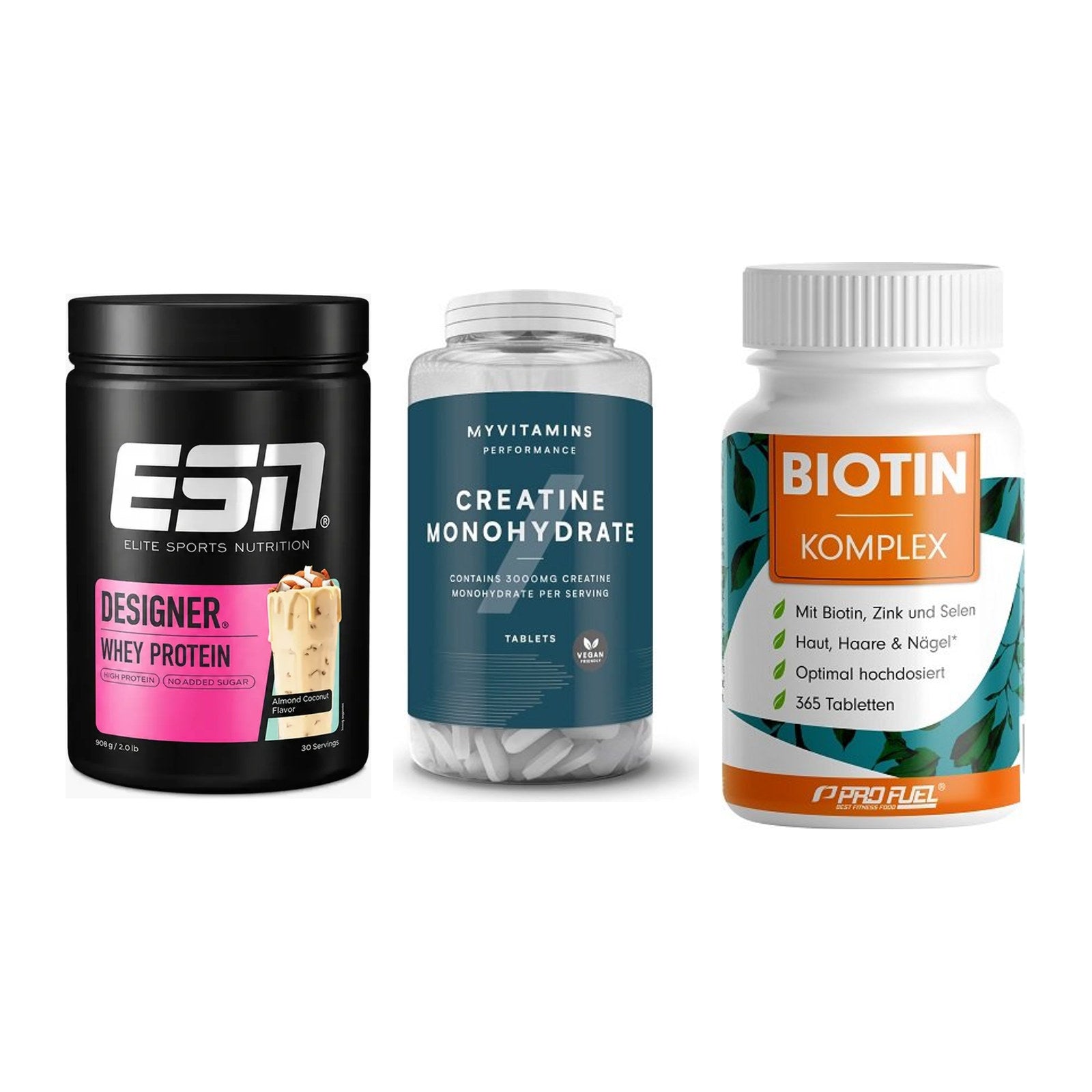 Einsteiger-Set: ESN Designer + MyProtein + ProFuel BIOTIN – alle enthaltenen Artikel