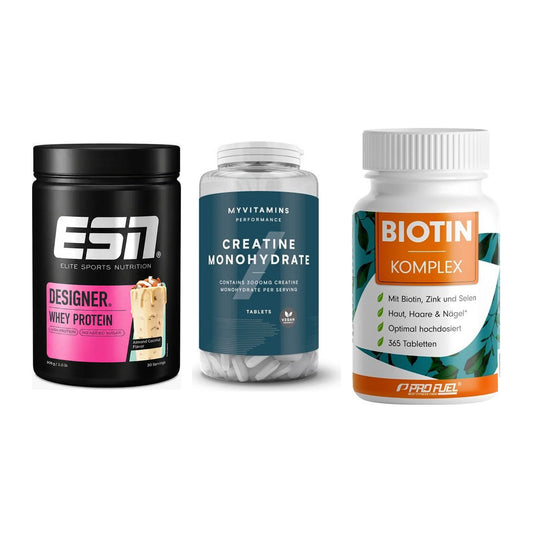 Einsteiger-Set: ESN Designer + MyProtein + ProFuel BIOTIN – alle enthaltenen Artikel
