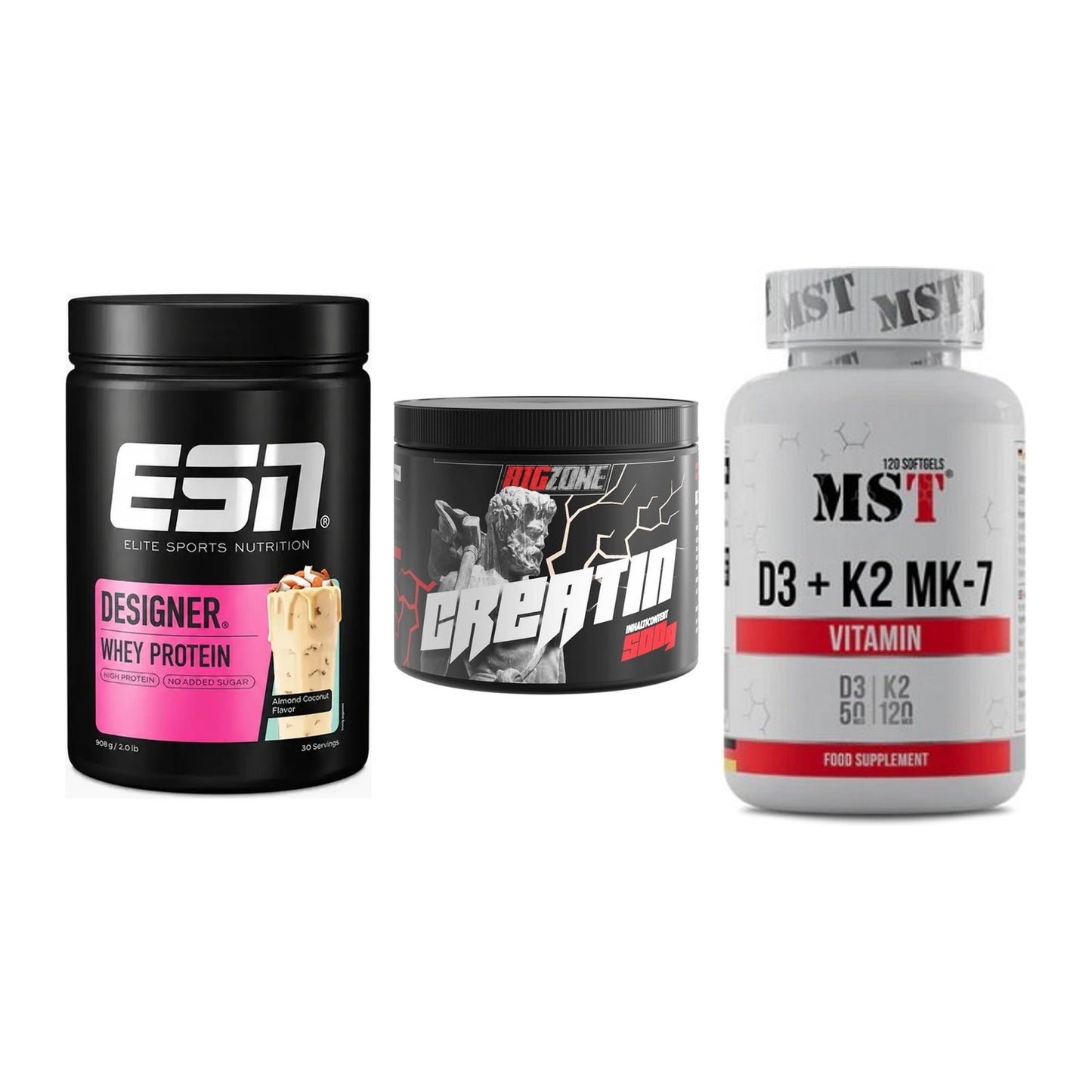 Einsteiger-Set: ESN Designer + Big Zone Creatin + MST Vitamin D3 – alle enthaltenen Artikel