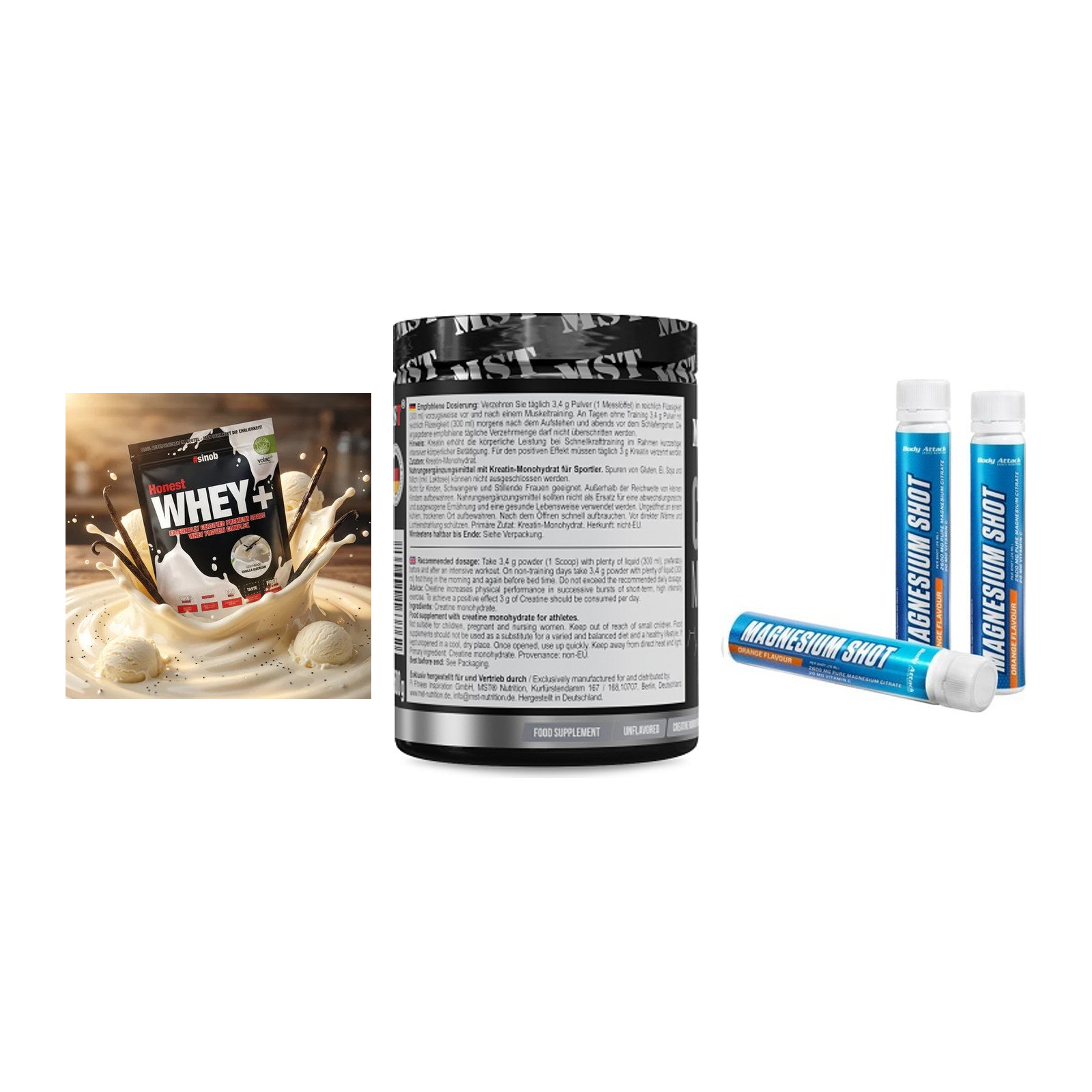 Einsteiger-Set: Sinob Honest + MST Creatin + Body Attack – alle enthaltenen Artikel