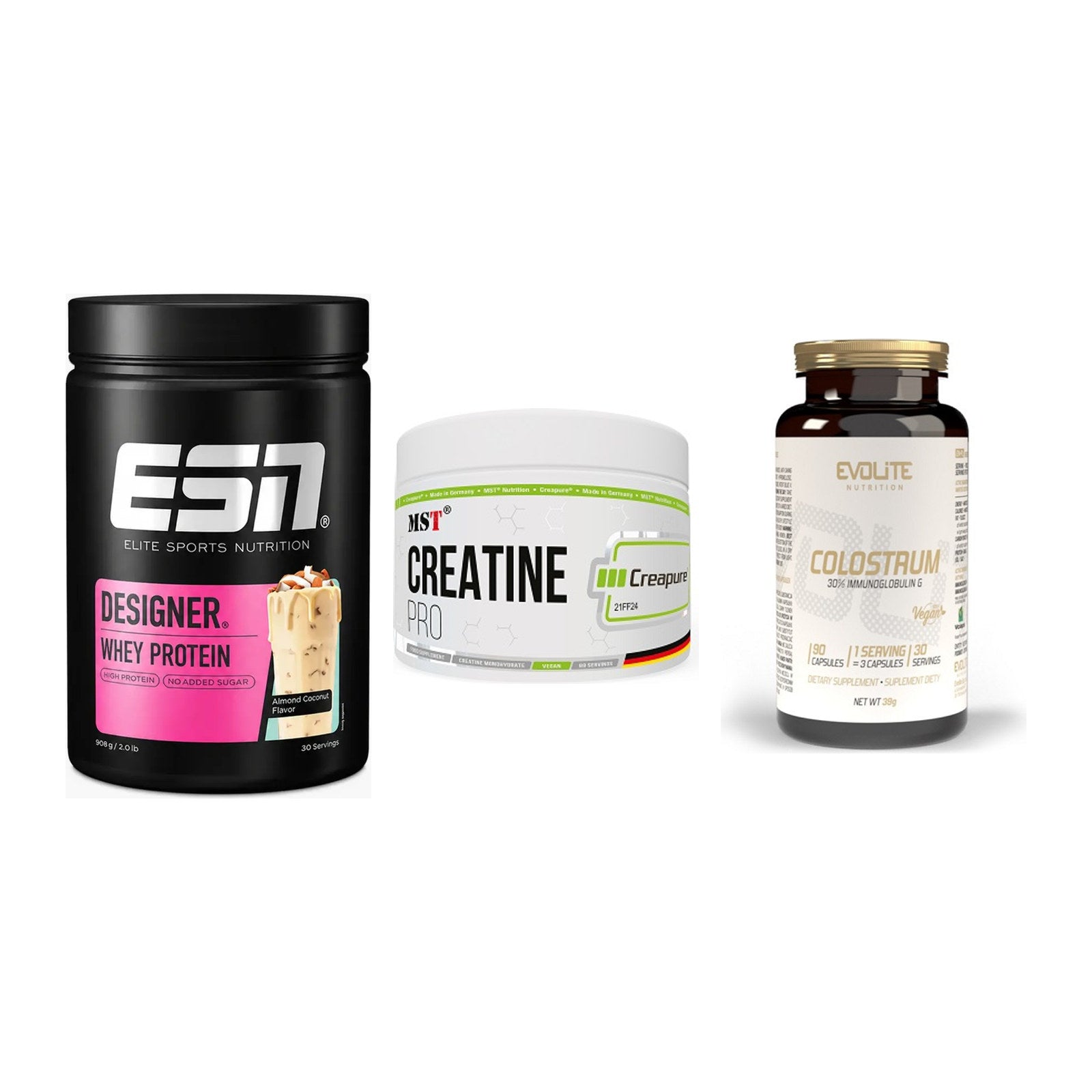 Einsteiger-Set: ESN Designer + MST Creatin Pro + Evolite Nutritio – alle enthaltenen Artikel