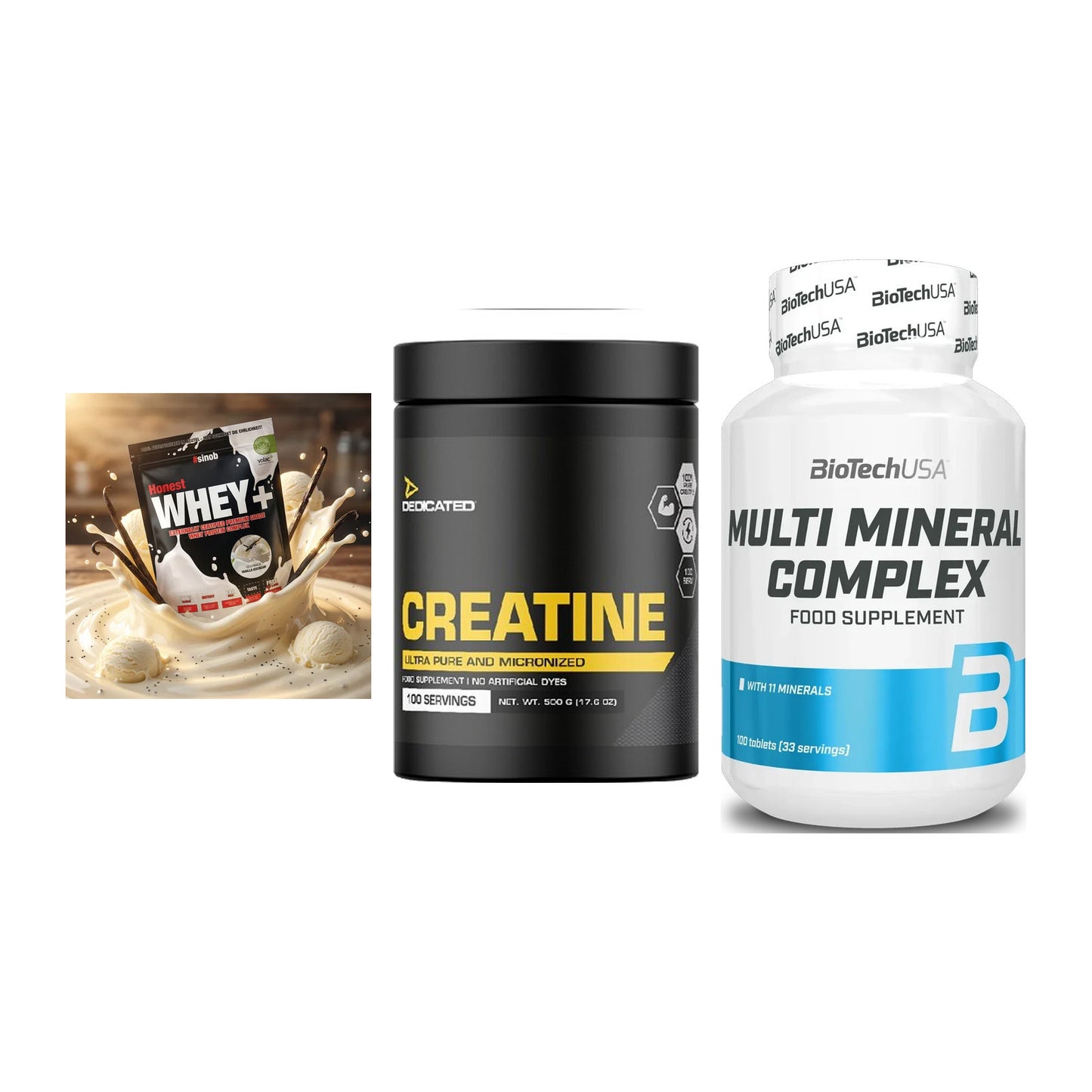 Einsteiger-Set: Sinob Honest + Dedicated + BioTech Multi – alle enthaltenen Artikel