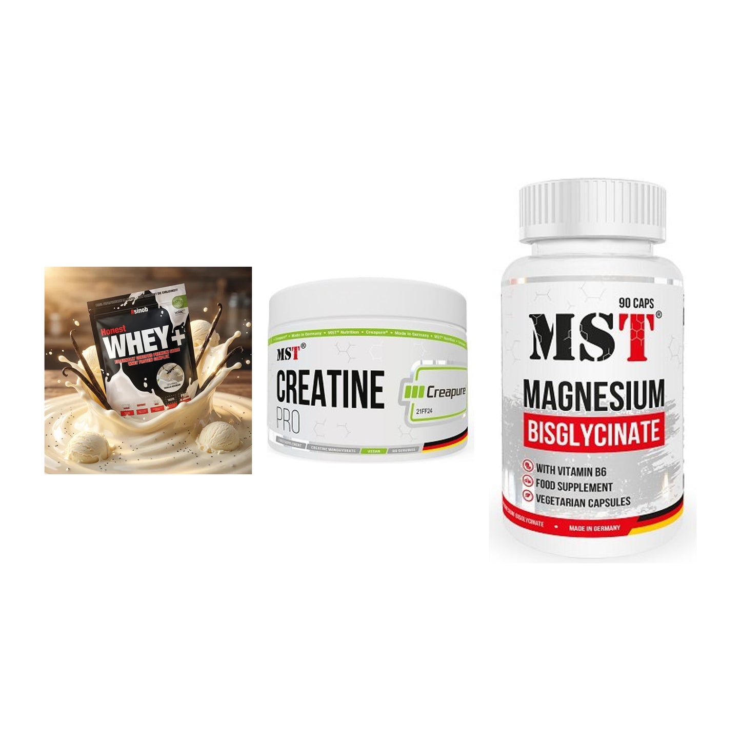 Einsteiger-Set: Sinob Honest + MST Creatin Pro + MST Magnesium – alle enthaltenen Artikel
