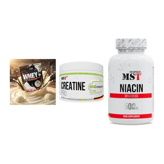Einsteiger-Set: Sinob Honest + MST Creatin Pro + MST Niacin – alle enthaltenen Artikel