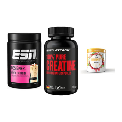 Einsteiger-Set: ESN Designer + Body Attack 100% + FA Nutrition – alle enthaltenen Artikel