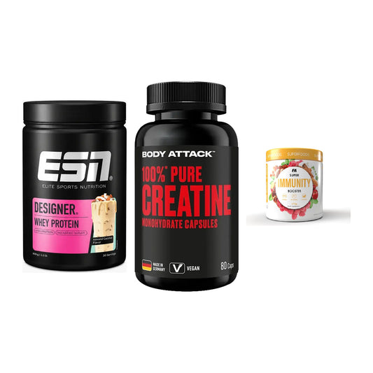Einsteiger-Set: ESN Designer + Body Attack 100% + FA Nutrition – alle enthaltenen Artikel