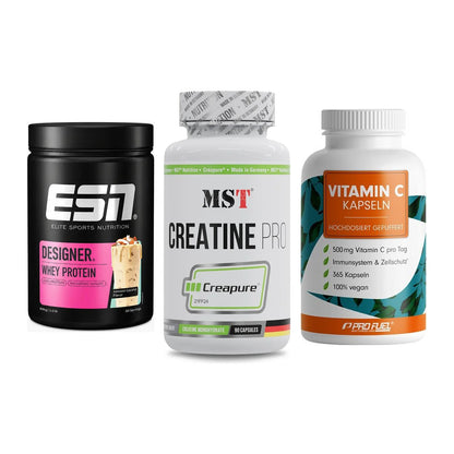 Einsteiger-Set: ESN Designer + MST Creatine Pro + ProFuel Vitamin – alle enthaltenen Artikel
