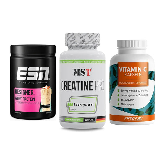 Einsteiger-Set: ESN Designer + MST Creatine Pro + ProFuel Vitamin – alle enthaltenen Artikel