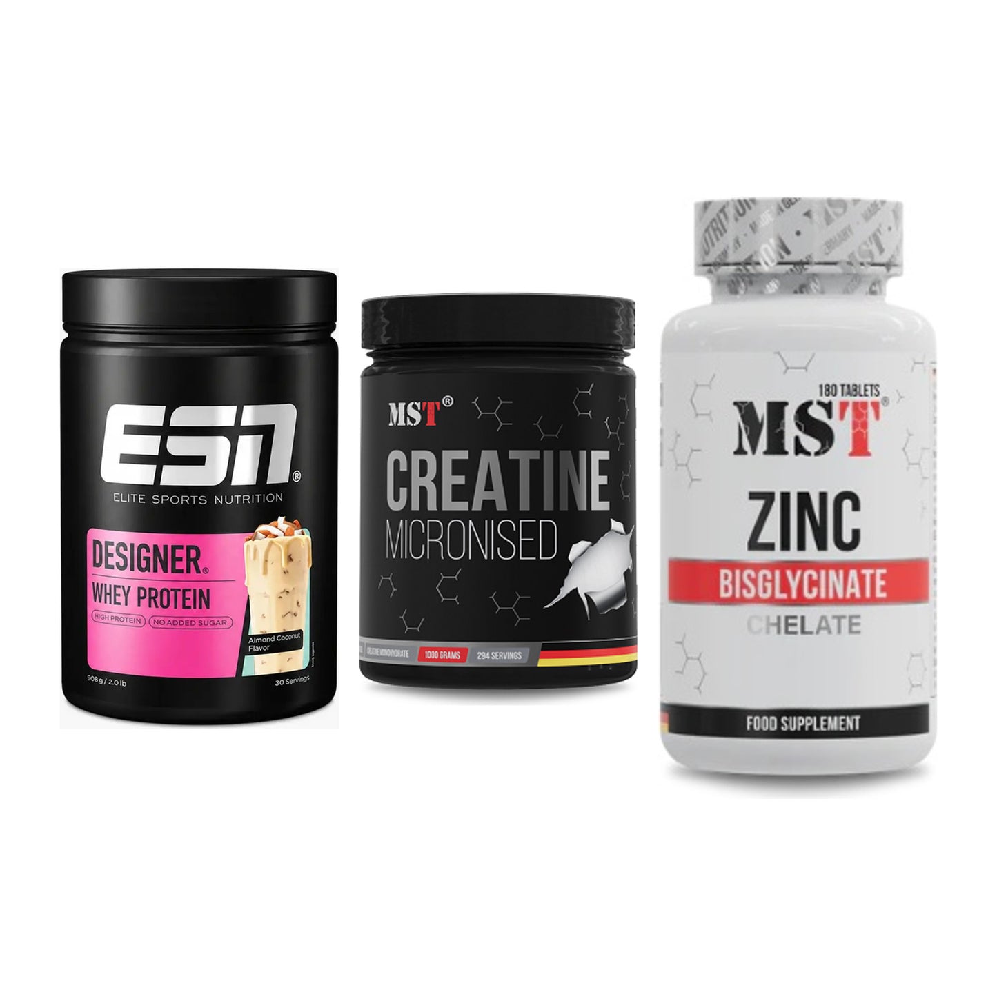 Einsteiger-Set: ESN Designer + MST Creatin + MST Zinc Chelate – alle enthaltenen Artikel